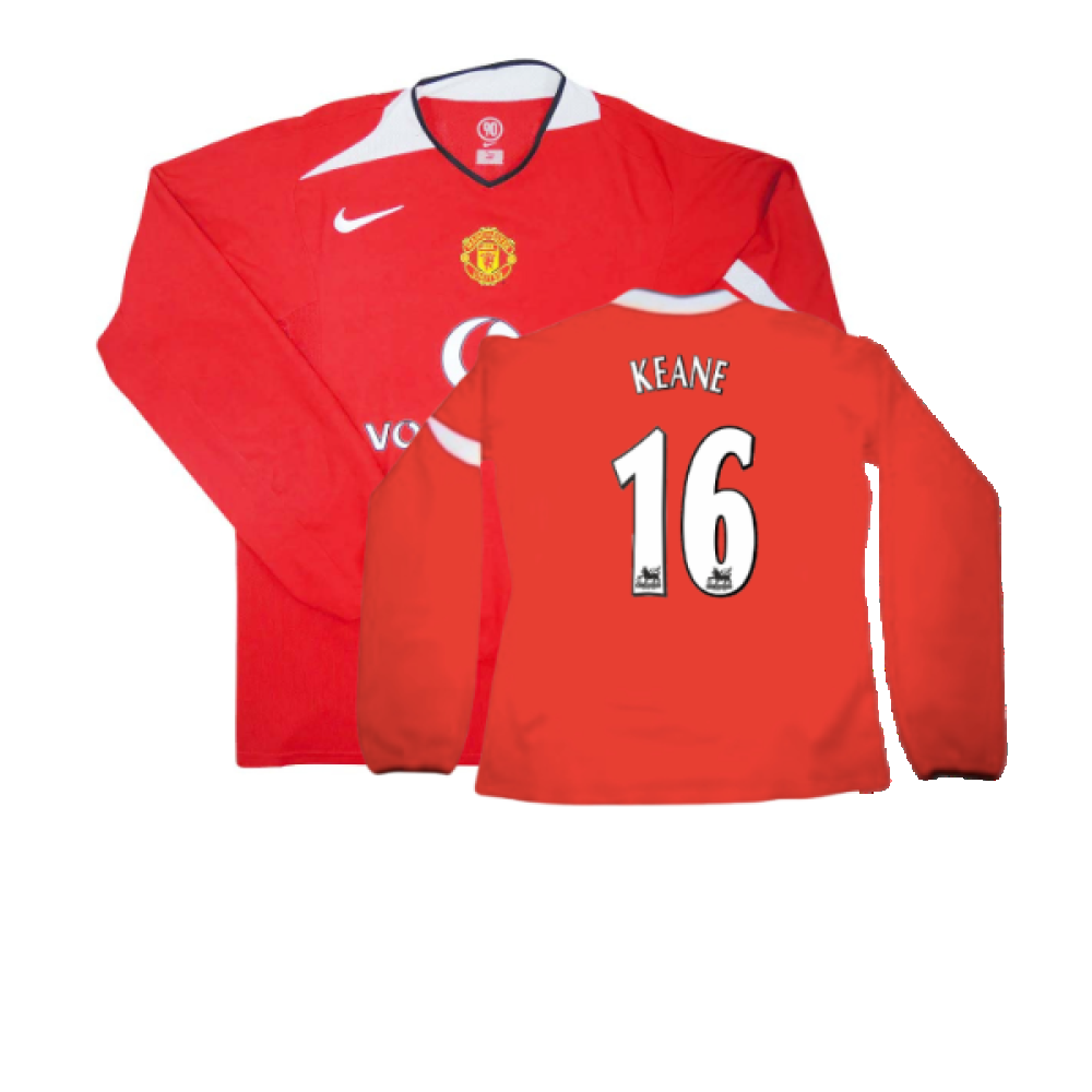 Manchester United 2004-06 Home L/S Shirt (XL) (Very Good) (KEANE 16)