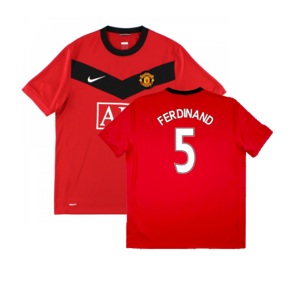 Manchester United 2009-10 Home Shirt (XL) (Very Good) (FERDINAND 5)