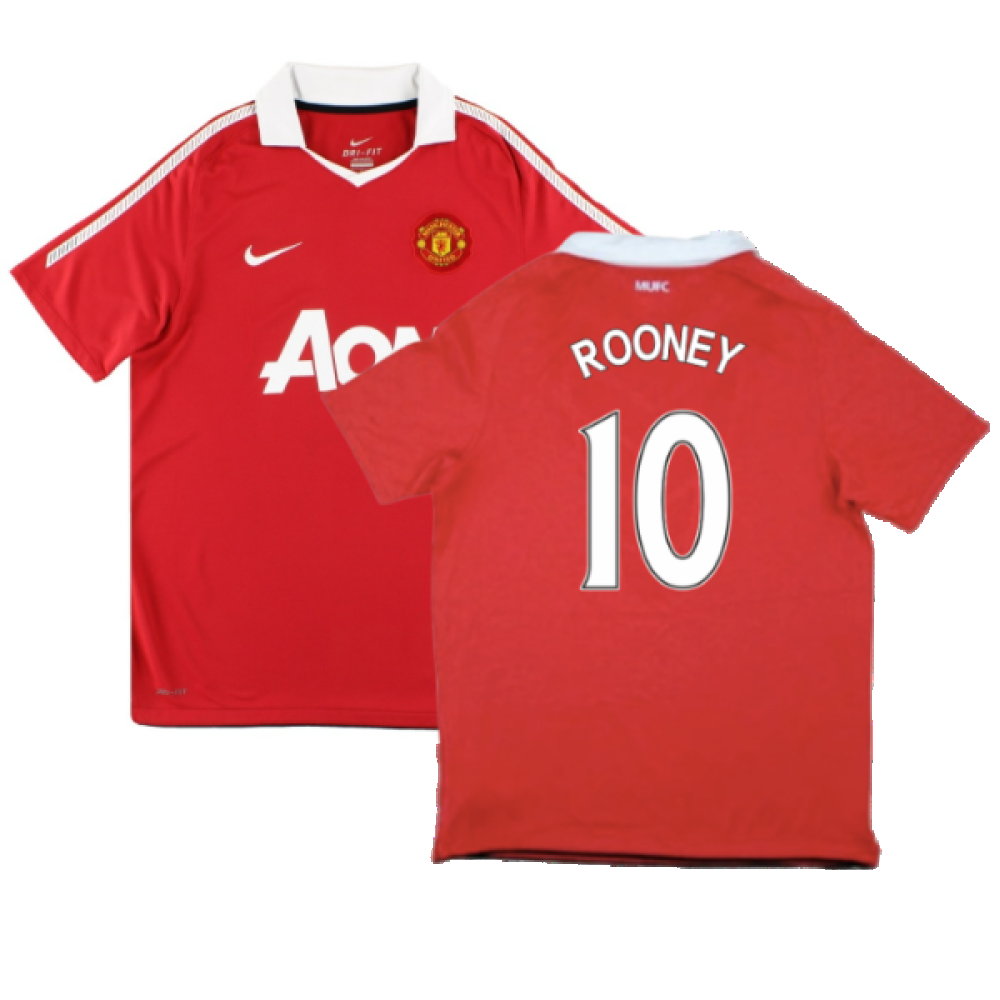 Manchester United 2010-11 Home Shirt (S) (Very Good) (Rooney 10)