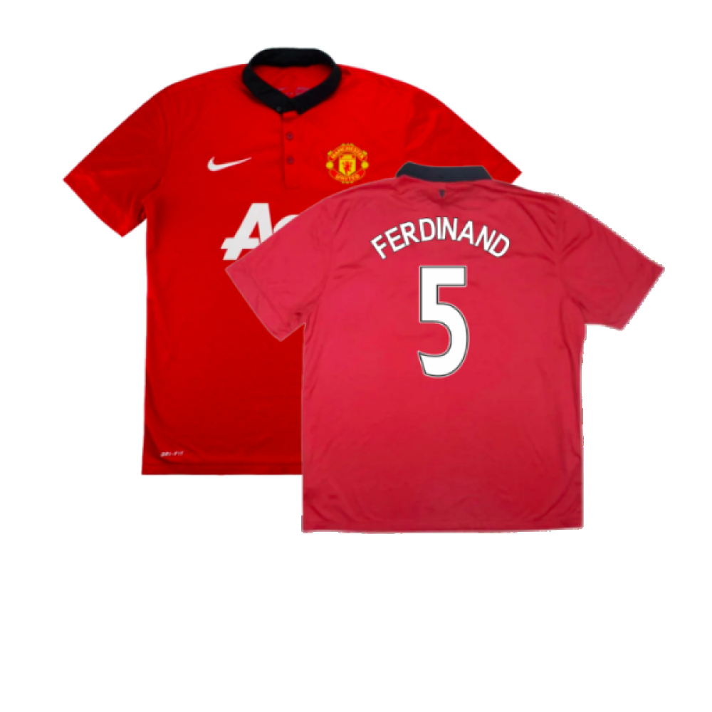 Manchester United 2013-14 Home Shirt (M) (Very Good) (Ferdinand 5)