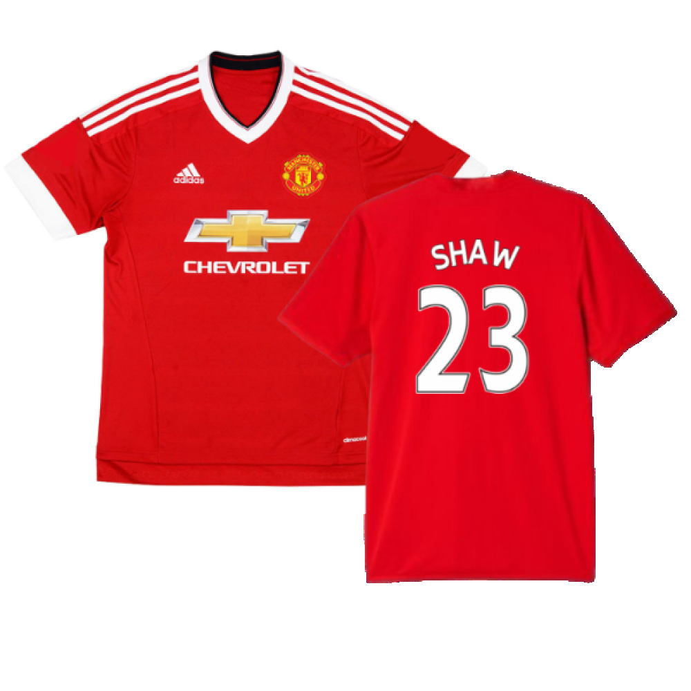 Manchester United 2015-16 Home Shirt (M) (Excellent) (Shaw 23)