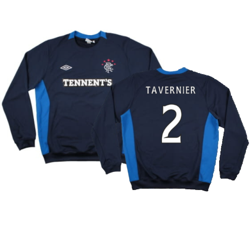 Rangers 2010-12 Long Sleeve Umbro Training Shirt (XL) (TAVERNIER 2) (Excellent)