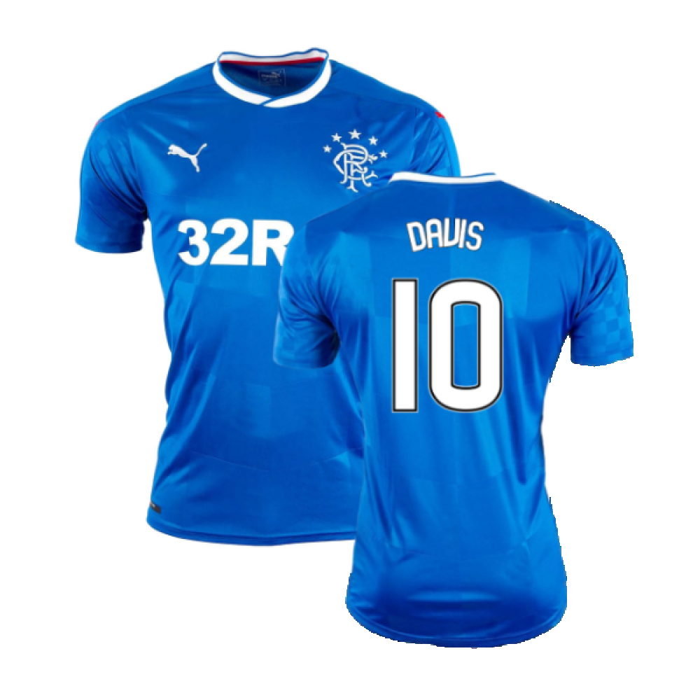 Rangers 2016-17 Home Shirt (S) (Excellent) (Davis 10)