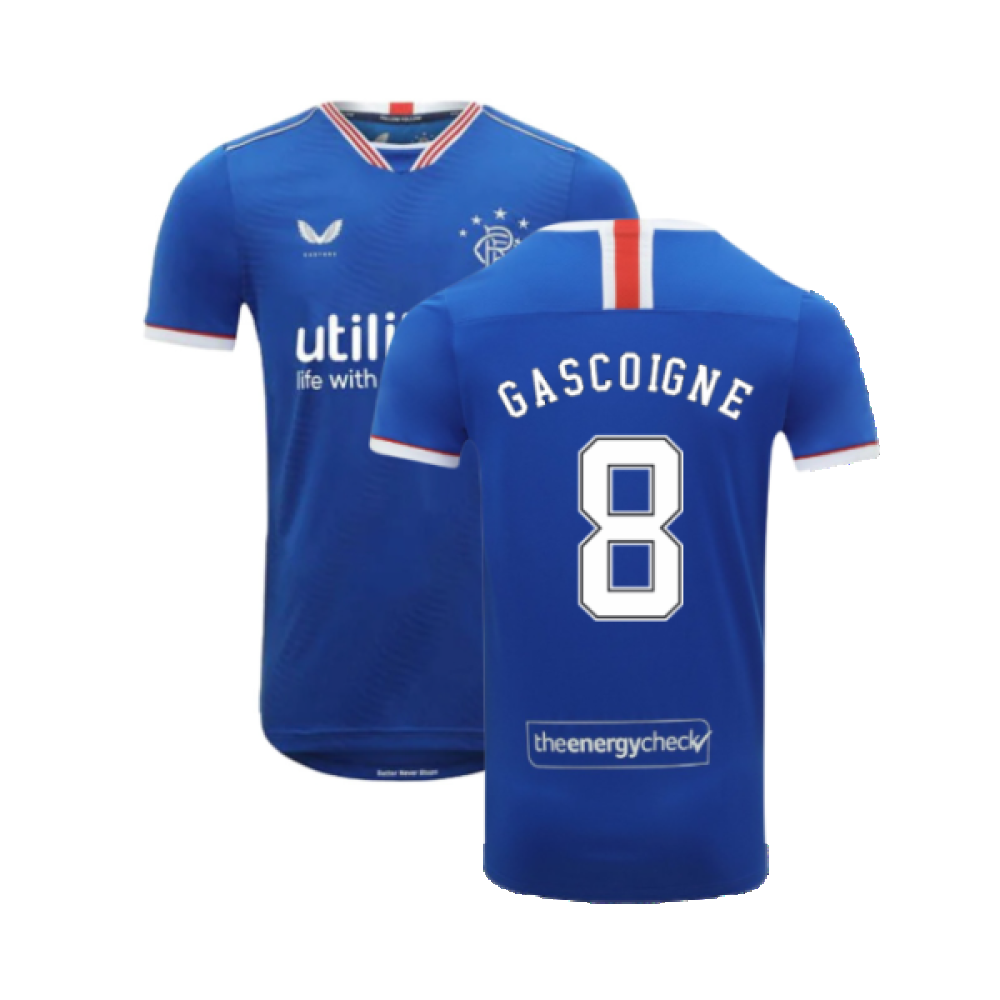 Rangers 2020-21 Home Shirt (S) (Mint) (GASCOIGNE 8)