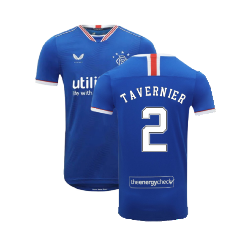 Rangers 2020-21 Home Shirt (S) (Mint) (TAVERNIER 2)