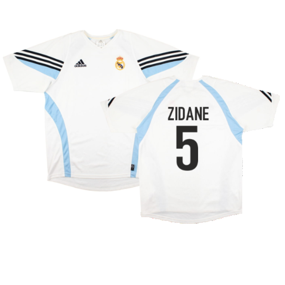 Real Madrid 2003-04 Adidas Training Shirt (L) (ZIDANE 5) (Excellent)