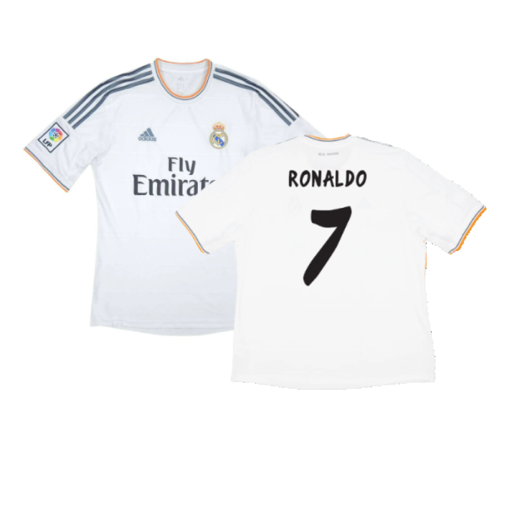 Real Madrid 2013-14 Home (M) (Very Good) (RONALDO 7)