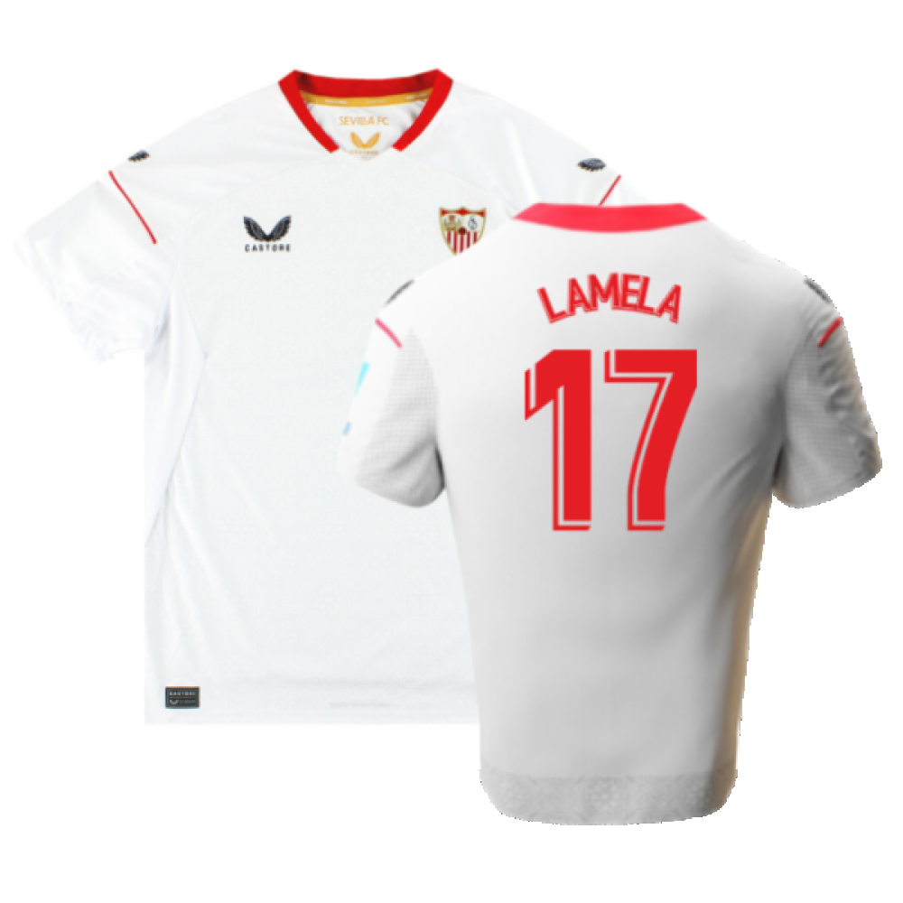 Sevilla 2022-23 Home Shirt (M) (Good) (Lamela 17)