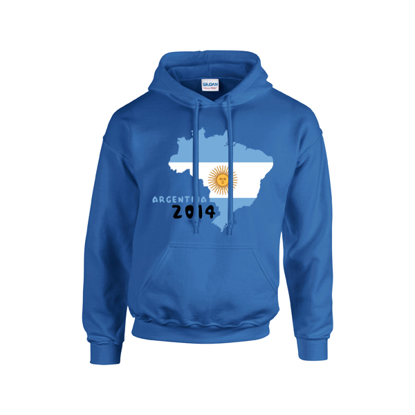 Argentina 2014 Country Flag Hoody (grey)